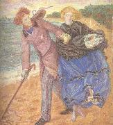 Writing on the Sand (mk46) Dante Gabriel Rossetti